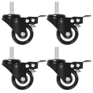 vidaXL Swivel Casters with Brakes 8 pcs. 50 mm
