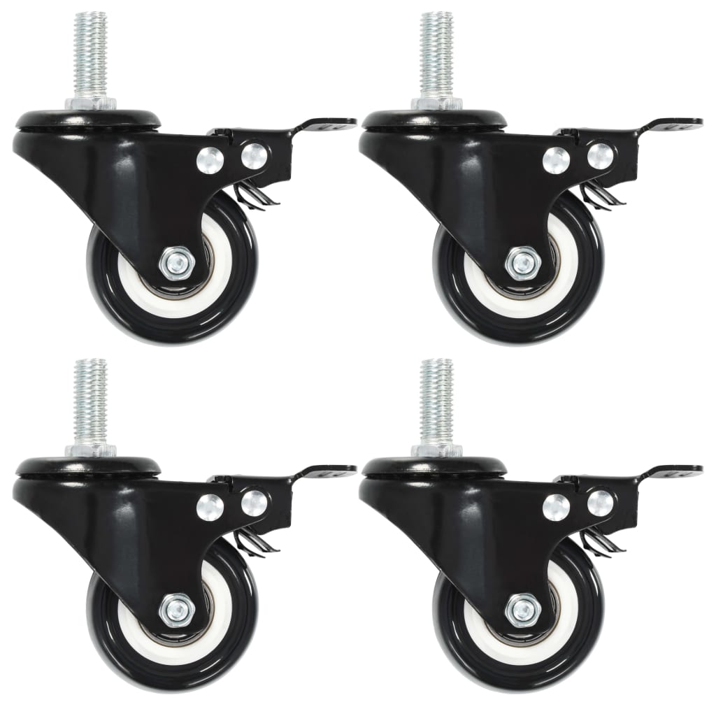 vidaXL Swivel Casters with Brakes 8 pcs. 50 mm