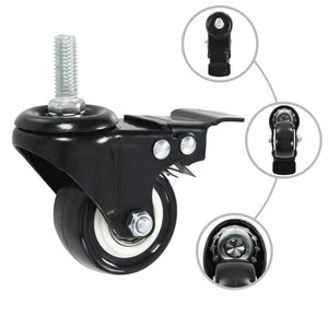 vidaXL Swivel Casters with Brakes 12 pcs. 50 mm
