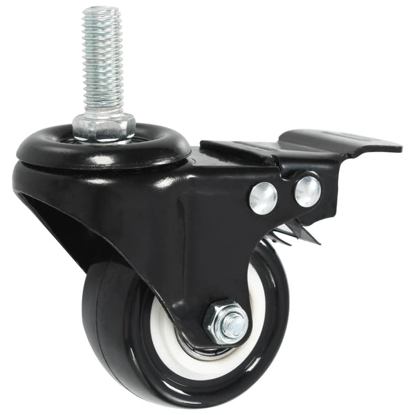 vidaXL Swivel Casters with Brakes 12 pcs. 50 mm