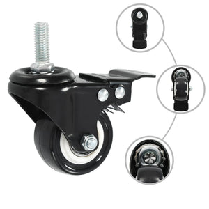 vidaXL Swivel Casters with Brakes 24 pcs 50 mm