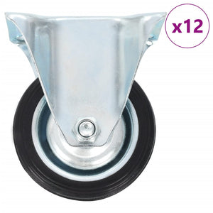 vidaXL 12 pcs. Fixed Casters 75 mm