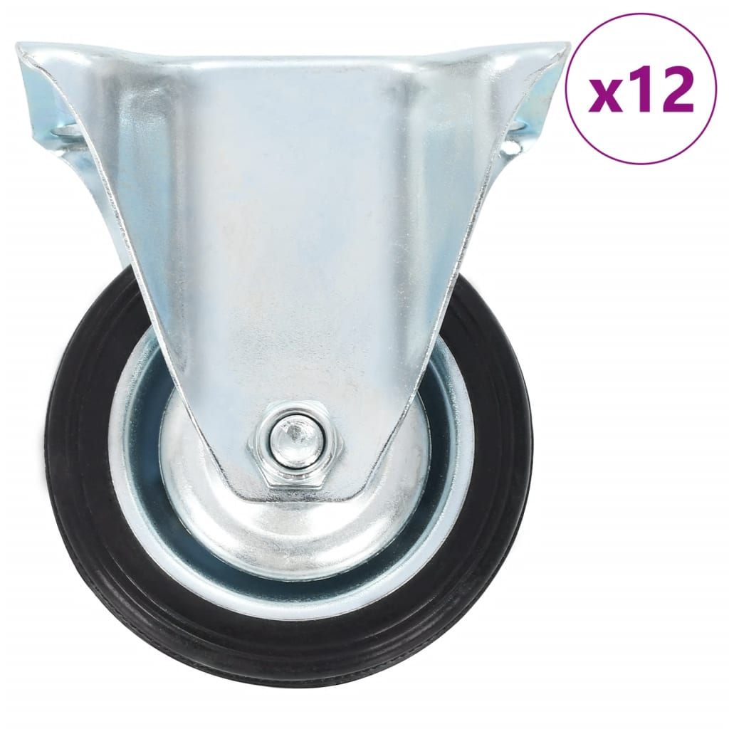 vidaXL 12 pcs. Fixed Casters 75 mm