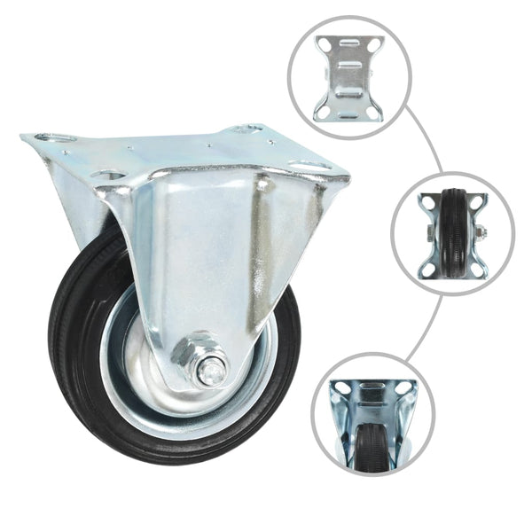 vidaXL 12 pcs. Fixed Casters 75 mm