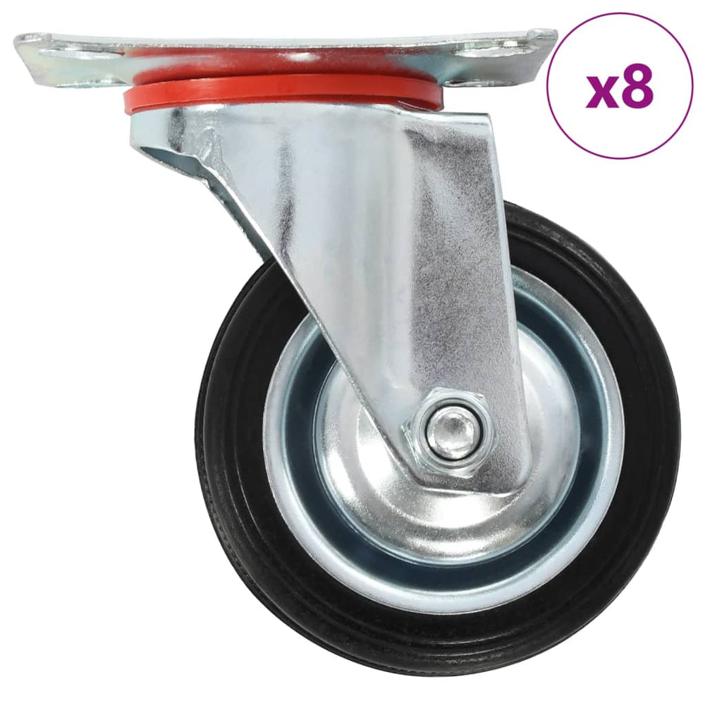 vidaXL 8 Pcs. Swivel Castors 75 mm