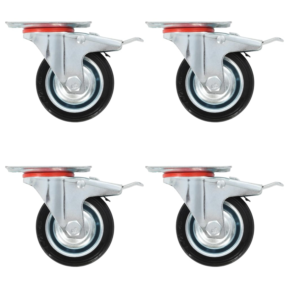 vidaXL 16 Swivel Castor Wheels 75 mm