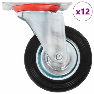 vidaXL 12 pcs. Swivel Casters 100 mm