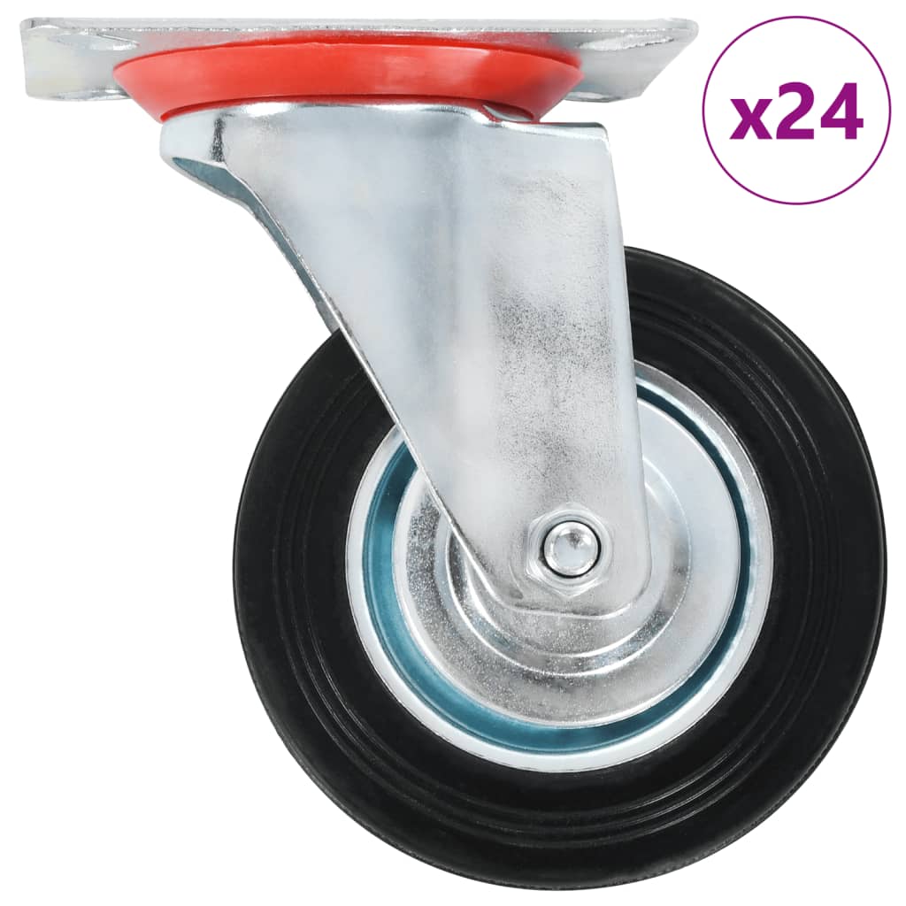 vidaXL 24 Pcs. Swivel Casters 100 mm
