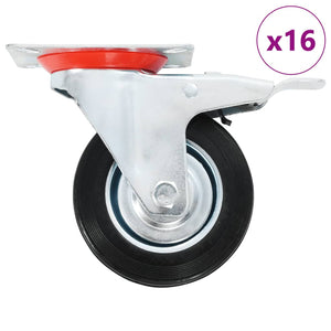 vidaXL 16 Swivel Casters 100 mm
