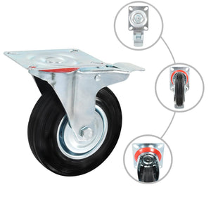 vidaXL 8 Pcs. Swivel Casters 125 mm