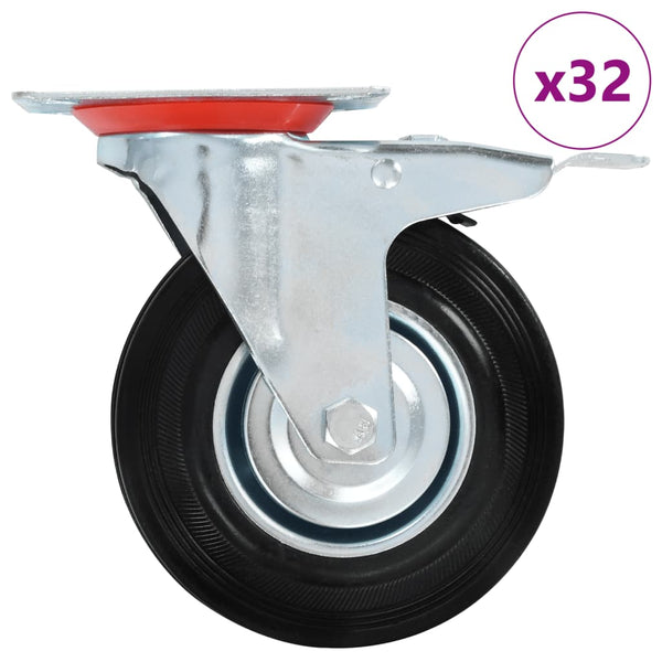 vidaXL 32 pcs. Swivel Casters 125 mm