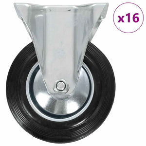 vidaXL 16 Pcs. Fixed Casters 160 mm