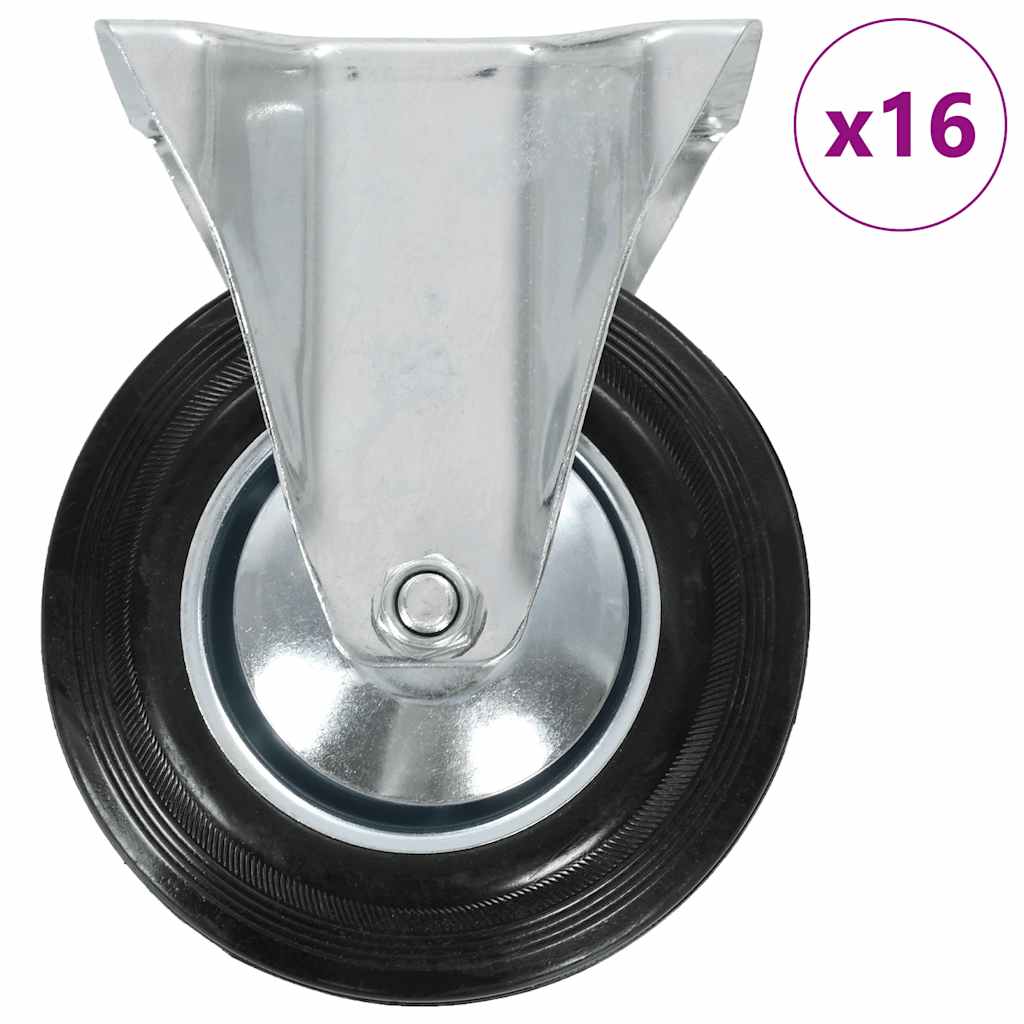 vidaXL 16 Pcs. Fixed Casters 160 mm