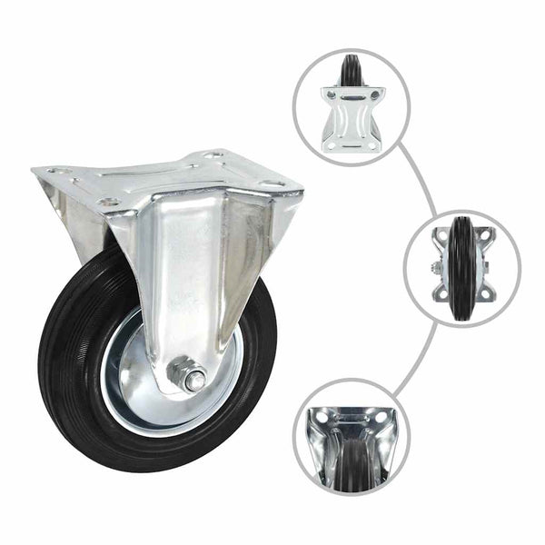 vidaXL 16 Pcs. Fixed Casters 160 mm