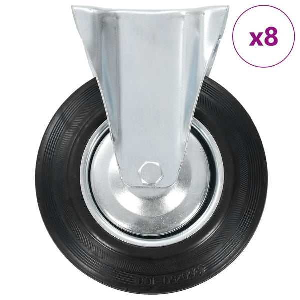 vidaXL 8 Pcs Swivel Casters 200 mm