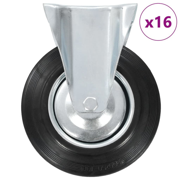 vidaXL 16 Pcs. Fixed Casters 200 mm