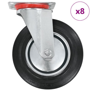 vidaXL 8 Pcs. Swivel Castors 200 mm