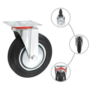 vidaXL 8 Pcs. Swivel Castors 200 mm