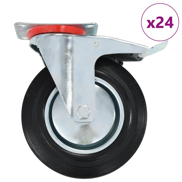 vidaXL 24 Pcs. Swivel Casters 200 mm
