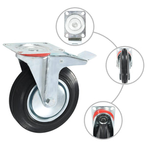 vidaXL 24 Pcs. Swivel Casters 200 mm