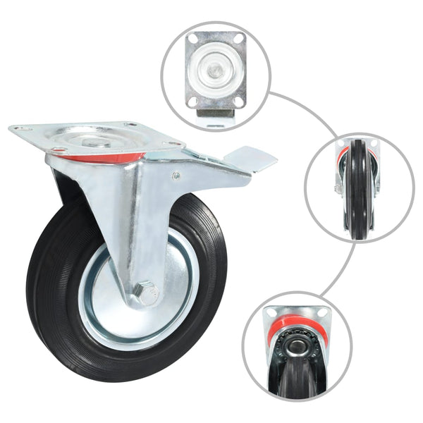vidaXL 24 Pcs. Swivel Casters 200 mm
