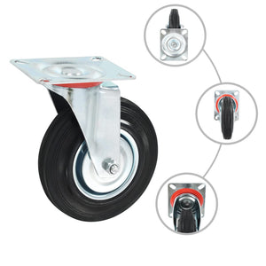 vidaXL 8 Pcs. Swivel Casters 125 mm
