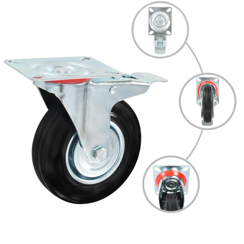 vidaXL 16 Swivel Casters 125 mm