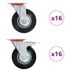 vidaXL 32 pcs. Swivel Casters 125 mm
