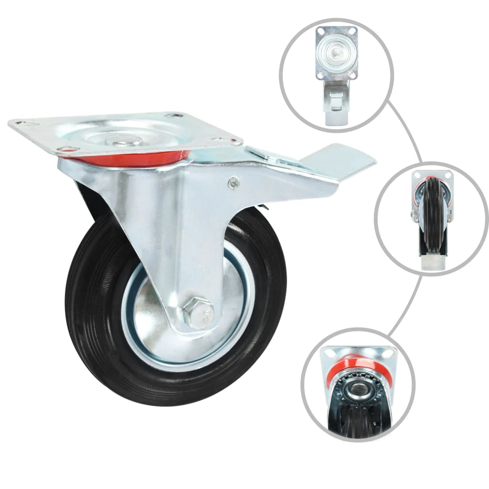 vidaXL 8 Pcs. Swivel Casters 160 mm
