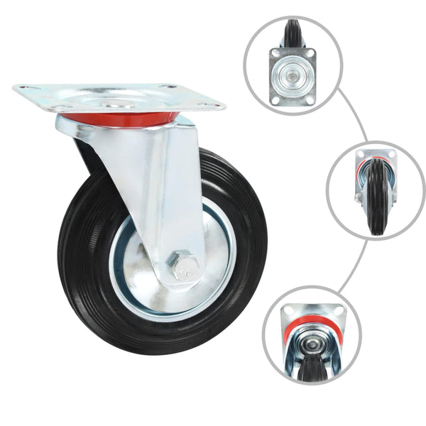 vidaXL 8 Pcs. Swivel Casters 160 mm
