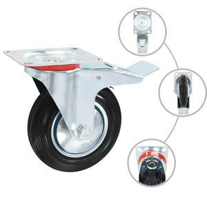 vidaXL 16 Swivel Casters 160 mm