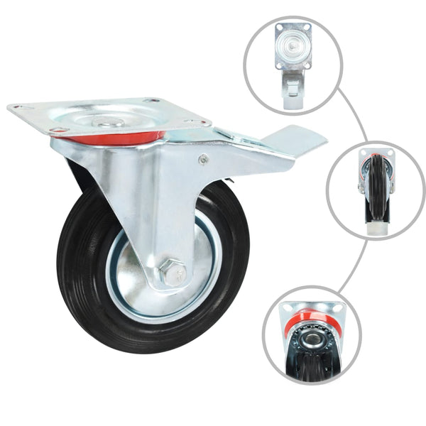 vidaXL 24 Pcs. Swivel Castors 160 mm