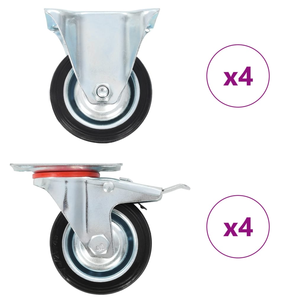 vidaXL 8 casters 75 mm