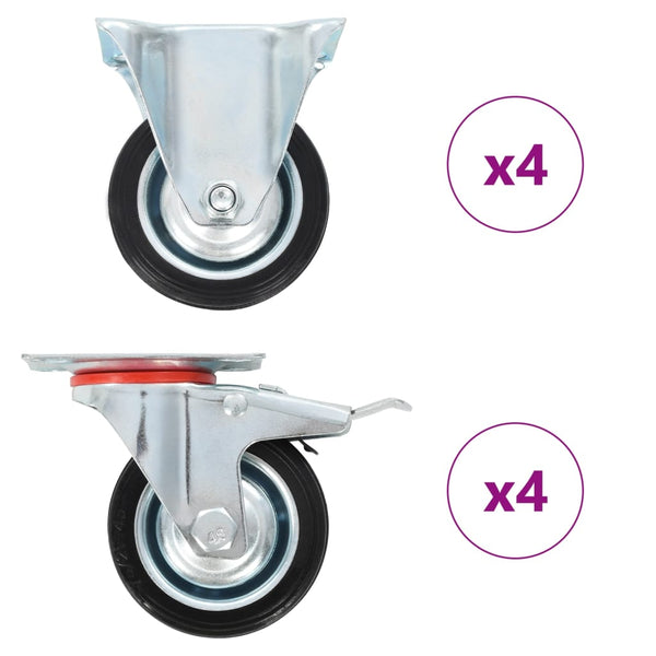 vidaXL 8 casters 75 mm