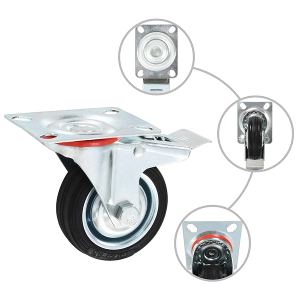 vidaXL 12 pcs. Castors 75 mm