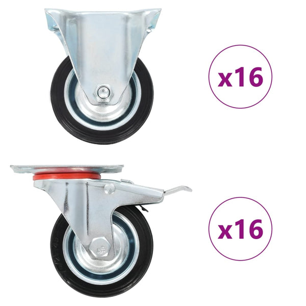 vidaXL 32 pcs. Casters 75 mm