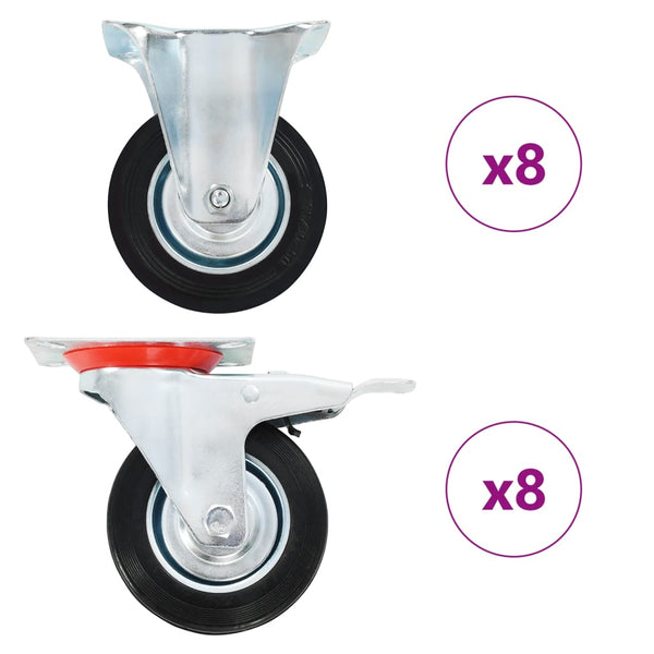 vidaXL 16 pcs. Casters 100 mm