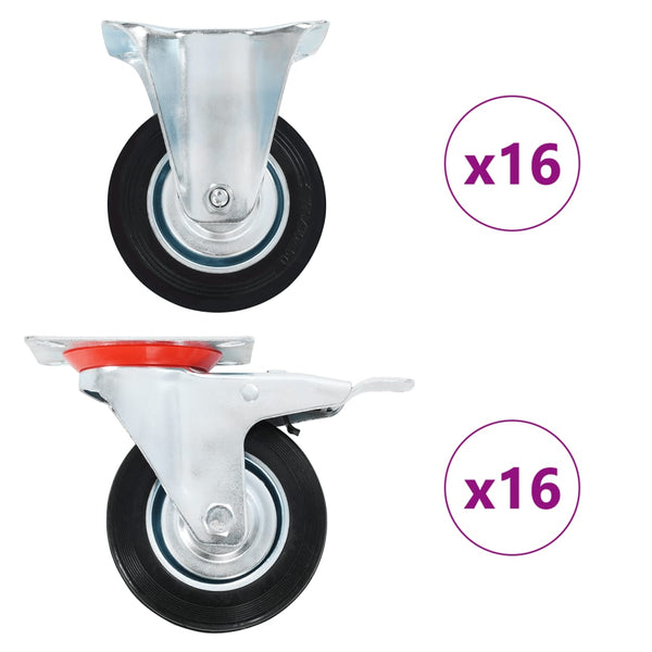 vidaXL 32 pcs. Casters 100 mm