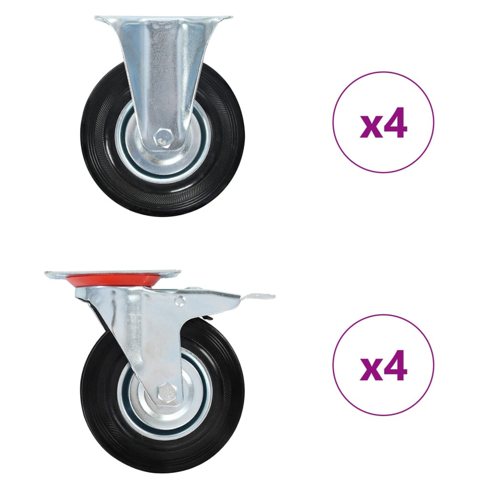 vidaXL 8 casters 125 mm