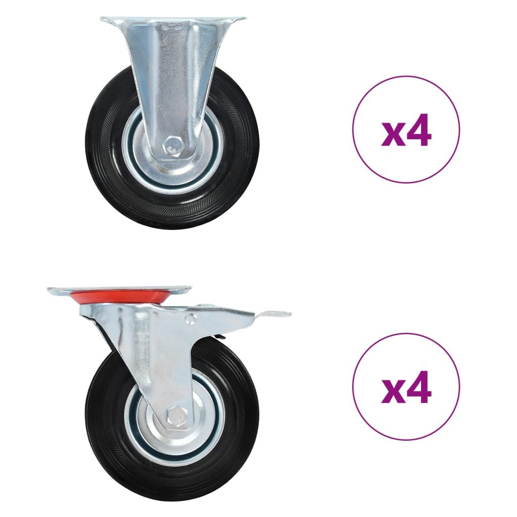 vidaXL 8 casters 125 mm