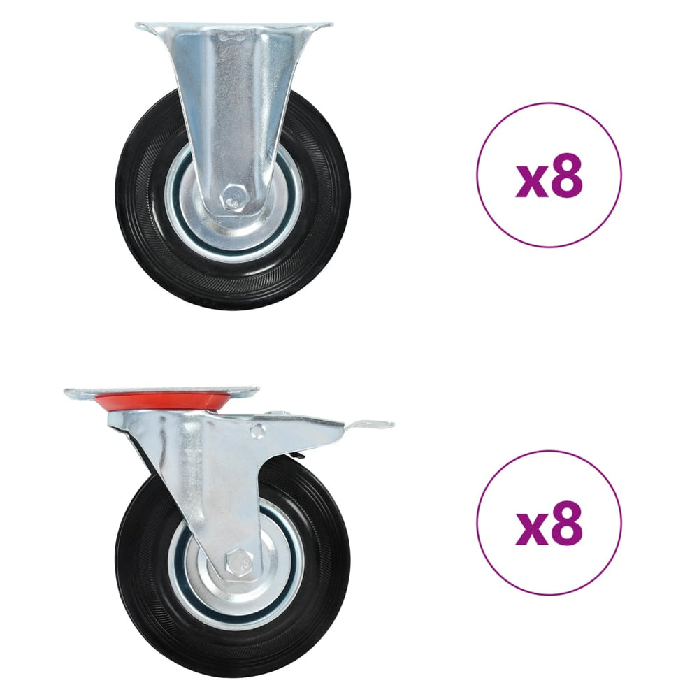 vidaXL 16 pcs. Casters 125 mm