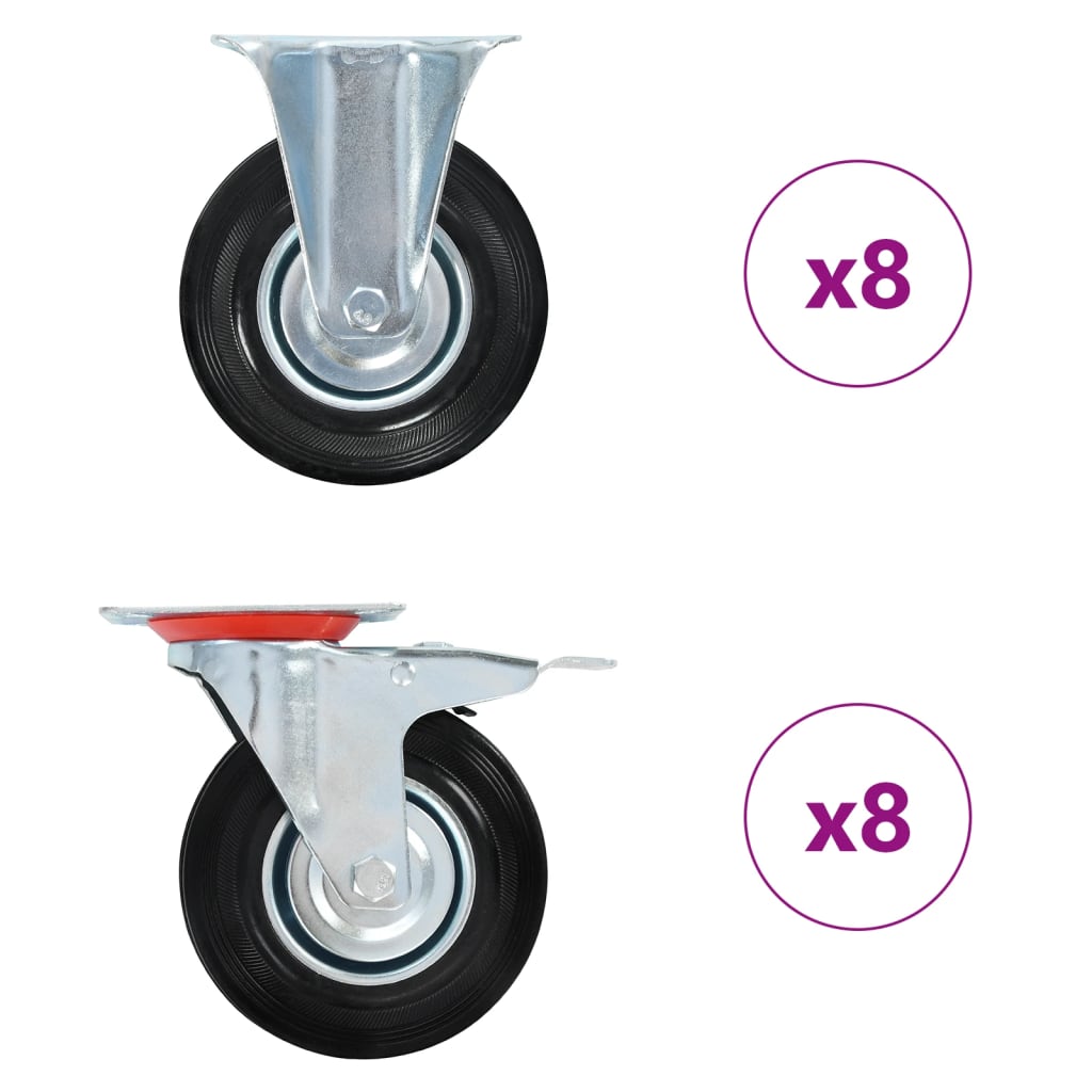 vidaXL 16 pcs. Casters 125 mm