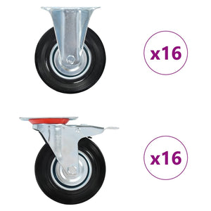 vidaXL 32 Casters 125 mm