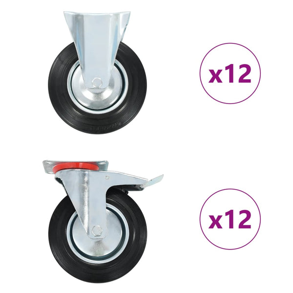 vidaXL 24 casters 200 mm