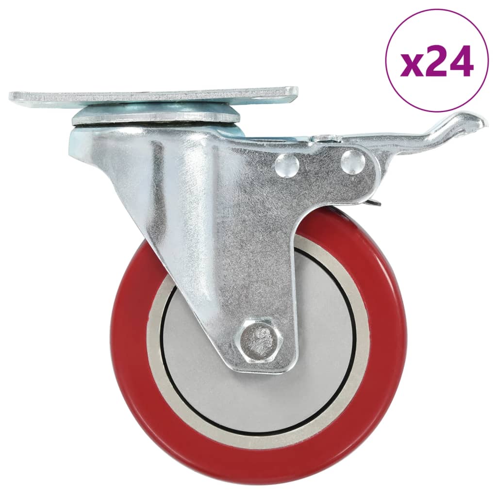 vidaXL Swivel Casters 24 pcs. 100 mm
