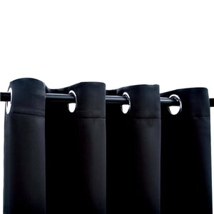 vidaXL Blackout Curtains with Eyelets 2 pcs. Black 140x175 cm