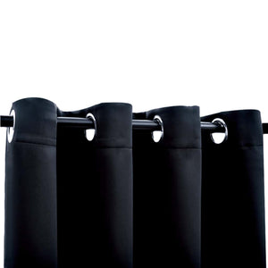 vidaXL Black Blackout Curtains with Metal Eyelets 2 pcs 140x225 cm