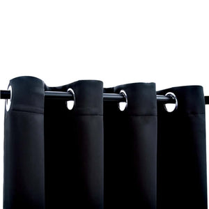 vidaXL Blackout Curtains with Metal Eyelets 2 pcs. Black 140x245 cm