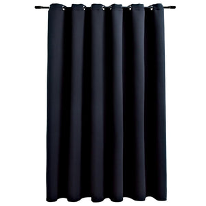 vidaXL Black Blackout Curtain with Metal Eyelets 290 x 245 cm