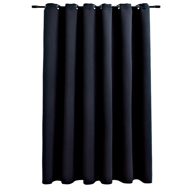 vidaXL Black Blackout Curtain with Metal Eyelets 290 x 245 cm